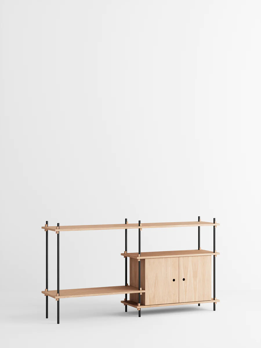 Shelving System S.85.2.C 85cm H x 2 Bays x cabinet