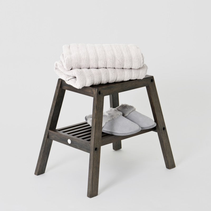 SLATTED STOOL | DARK OAK