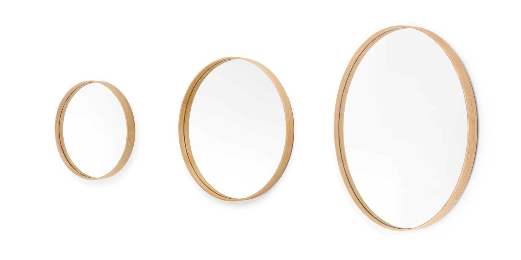 'GLANCE' CIRCULAR OAK MIRROR